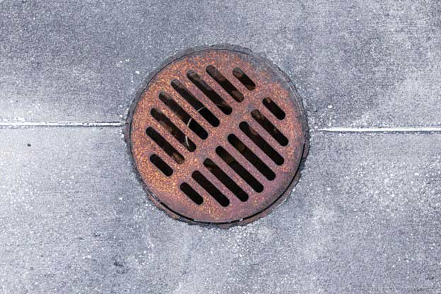 a sewer cover