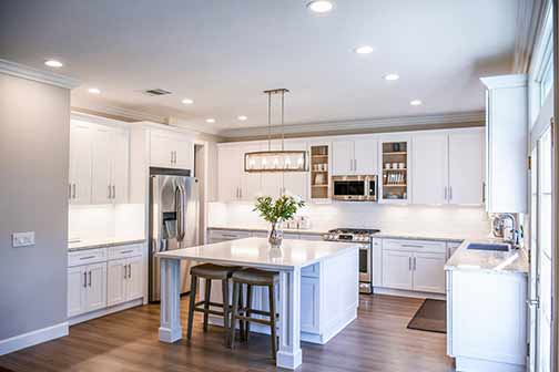 A modern kitchen interior