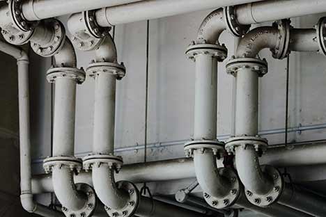 Four gray pipes.