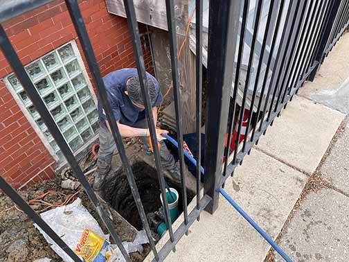 a hydro jetting service taking place in bedford park.