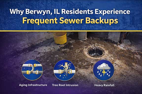 a berwyn basement with sewer backup