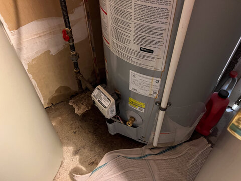 a broken water heater