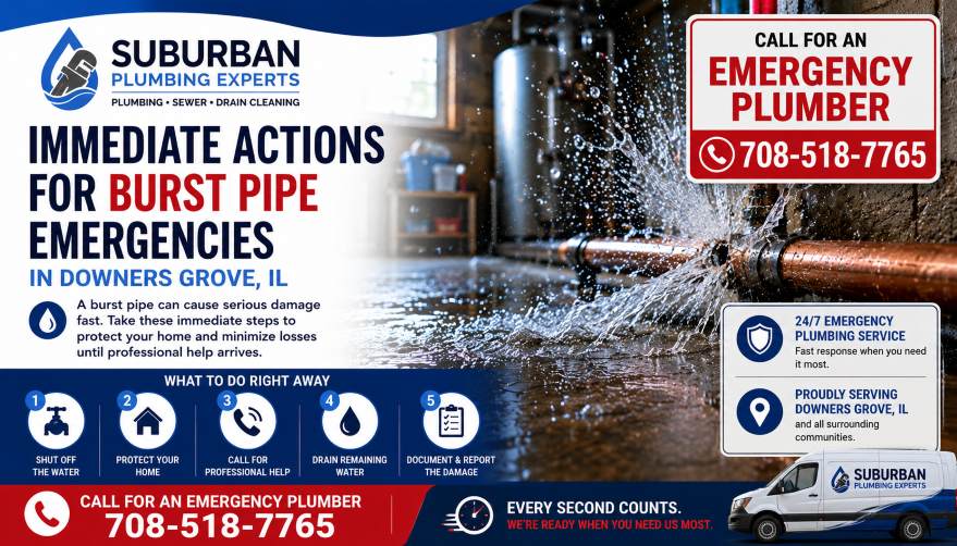 burst pipe emergency downers grove illinois
