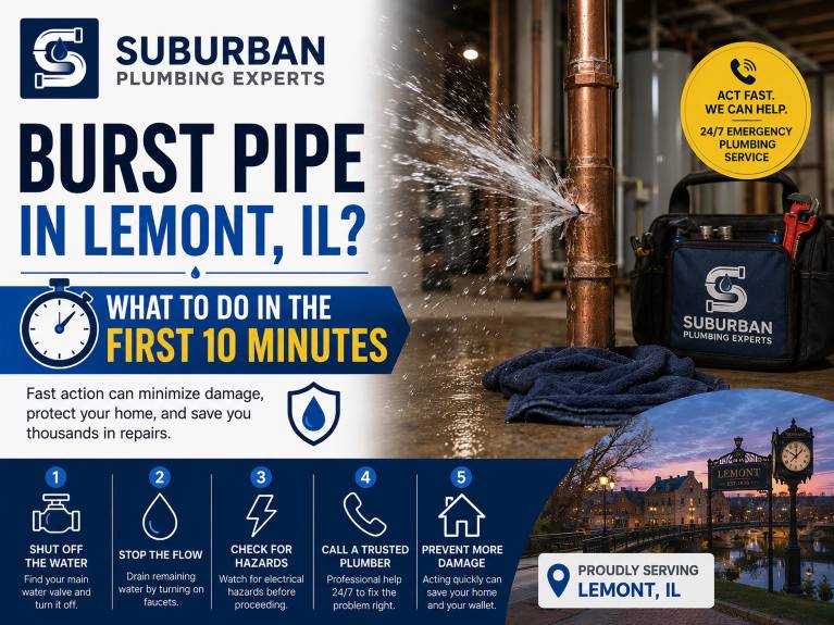 burst pipe repair lemont illinois
