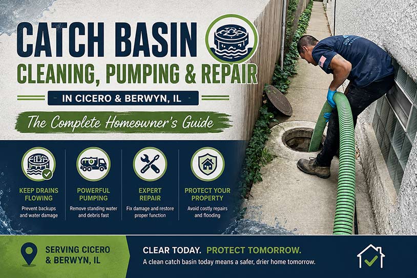 catch basin cleaning pumping repair cicero berwyn illinois