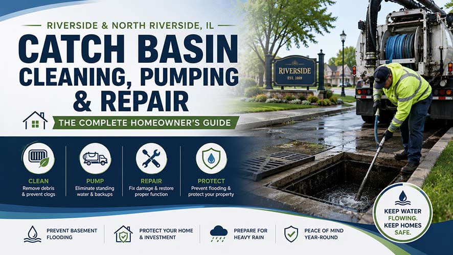 catch basin cleaning pumping repair riverside north riverside illinois
