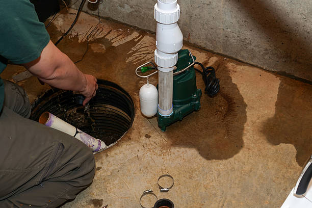 a person cleaning their sump pit in downers grove