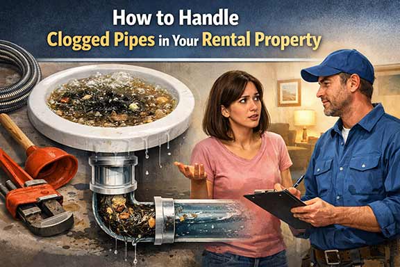 clogged pipes in rental property in chicago