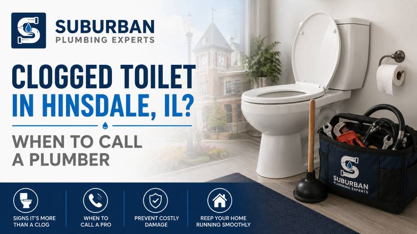 clogged toilet hinsdale illinois