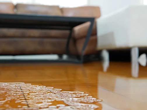 a leak in a home