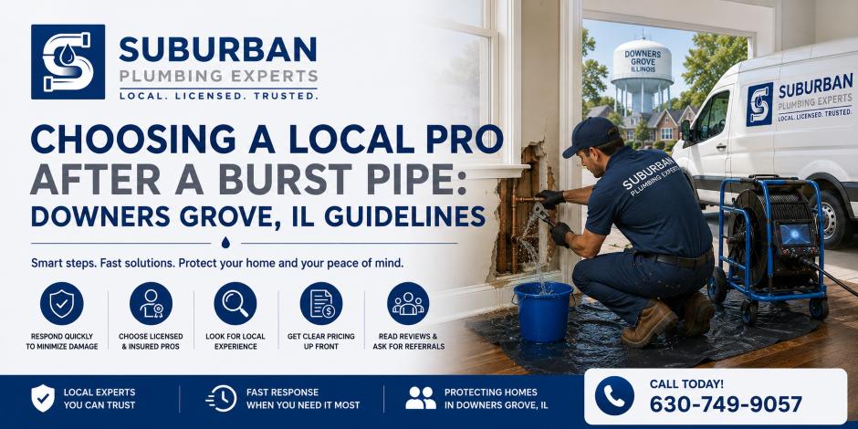 emergency plumber burst pipes downers grove illinois