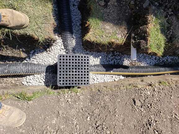a french drain installation in berwyn illinois