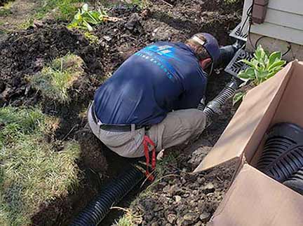 French drain installation Darien Illinois