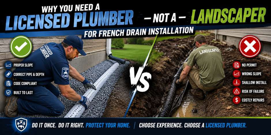 french drain installation licensed plumber chicago