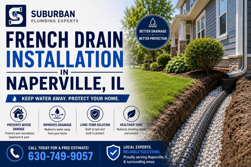 french drain installation naperville illinois