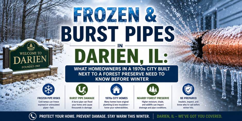 frozen burst pipes darien illinois