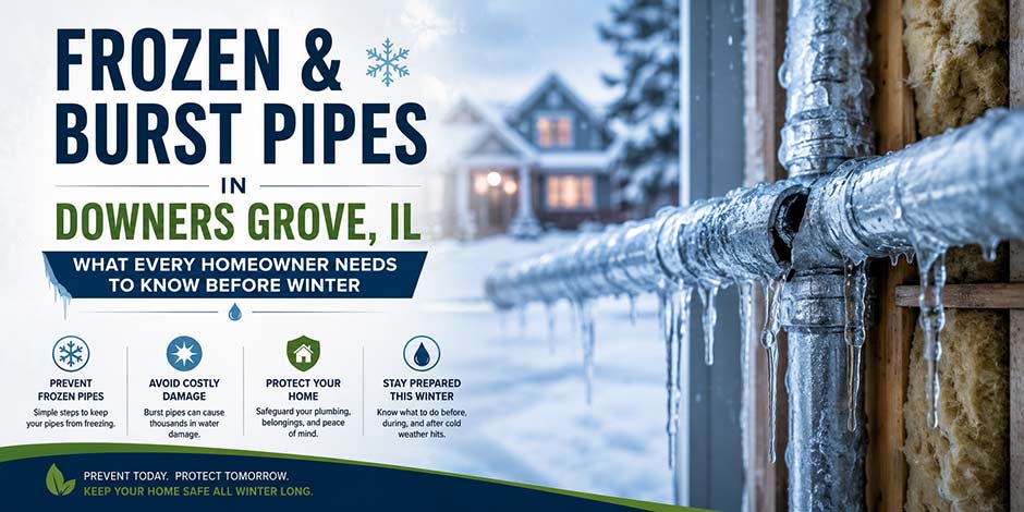 frozen burst pipes downers grove illinois