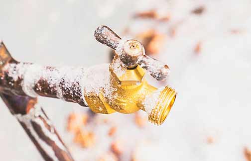 frozen pipes are a big winter plumbing problem.