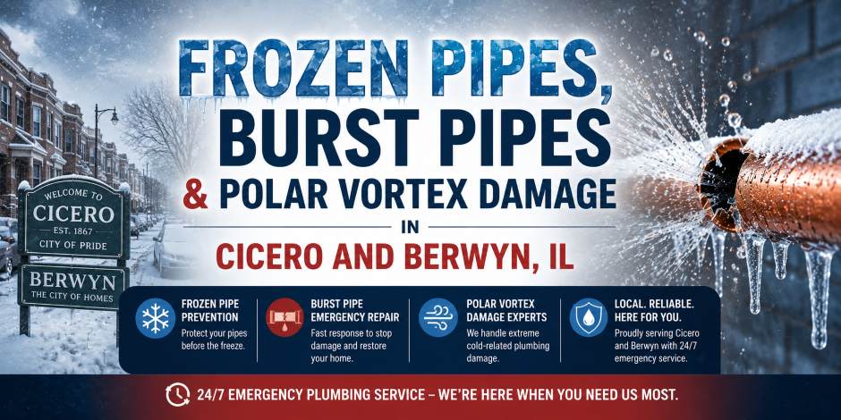 frozen pipes burst pipes cicero berwyn illinois