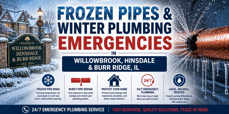 frozen pipes burst pipes hinsdale willowbrook burr ridge illinois
