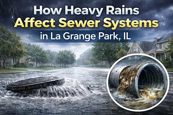 a heavy rain sewer problem in lagrange park illinois