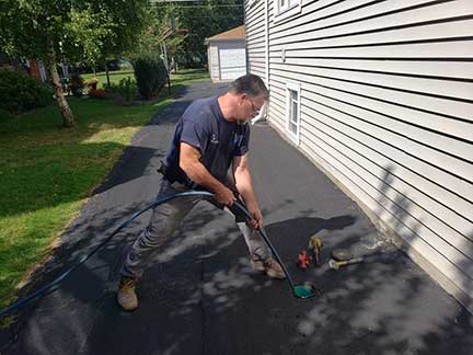 Hydro jetting drain cleaning in Hinsdale Illinois clearing grease and root blockages