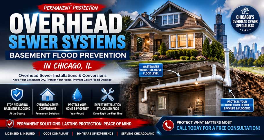 overhead sewer system installation chicago illinois
