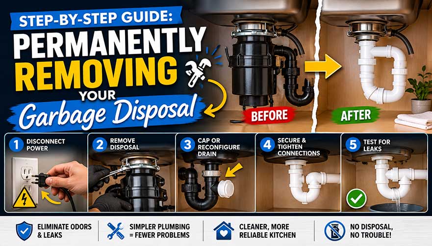 permanently removing garbage disposal