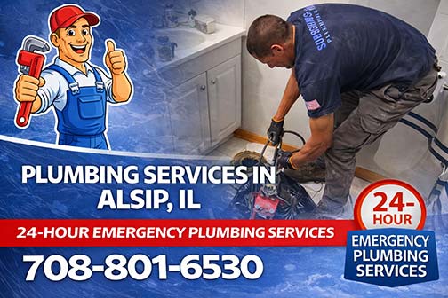 our plumber near me in alsip illinois cleaning a toilet drain