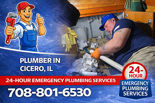 our plumber near me in cicero illinois performing a drain cleaning service known as sewer rodding