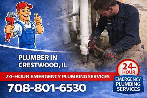our plumber near me in crestwood illinois performing a sewer rodding service