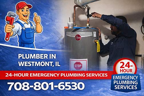 plumber near me in westmont illinois installing a water heater