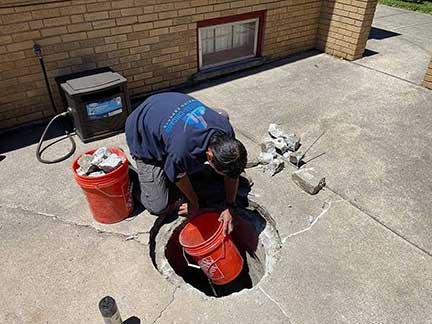 Plumber in Tinley Park Illinois performing plumbing repair and maintenance work