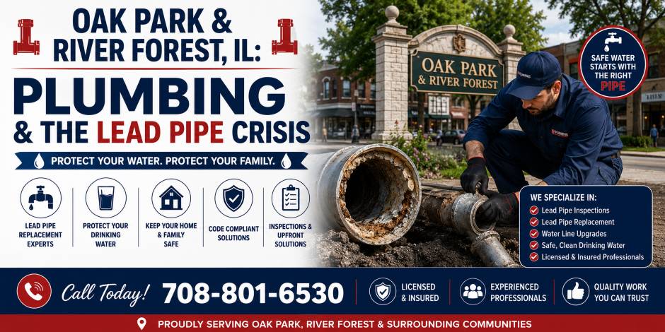 plumbing drains lead pipes oak park river forest illinois
