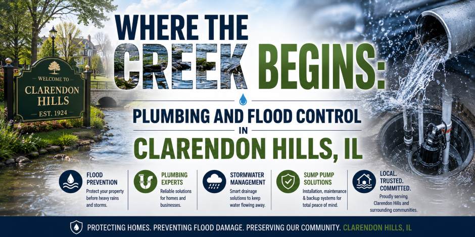 plumbing flood control clarendon hills illinois