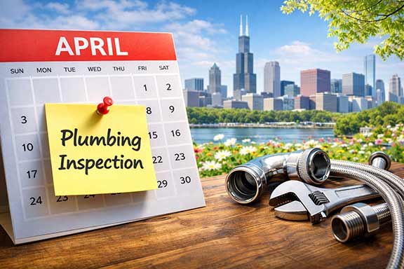 plumbing inspection in spring in chicago