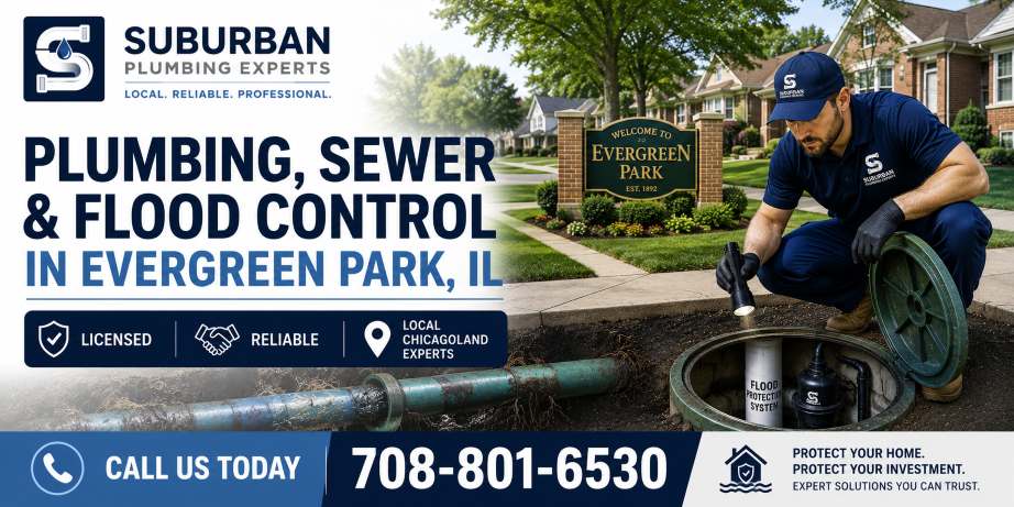 plumbing sewer flood control evergreen park illinois