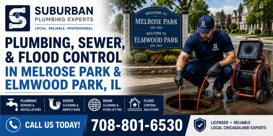 plumbing sewer flood control melrose park elmwood park illinois