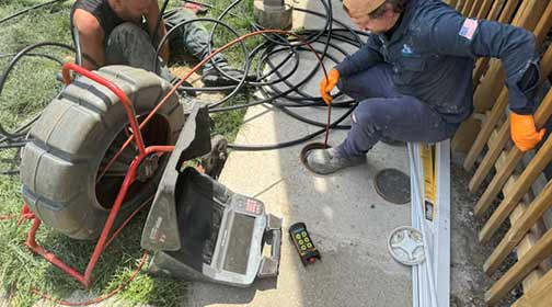 a professional sewer camera inspection