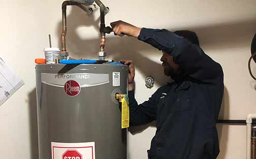 a professional water heater installation service.