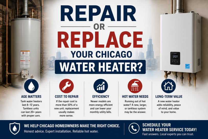 repair or replace water heater chicago illinois
