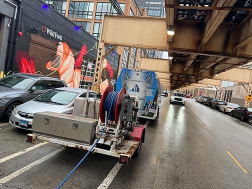hydro jetting for a restaurant in the city