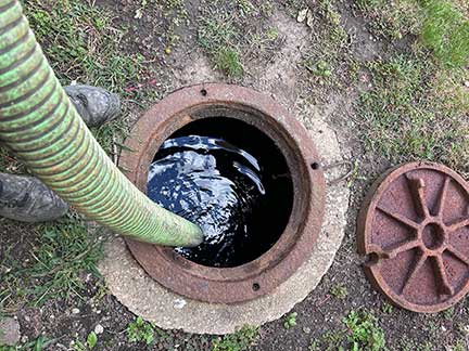 Septic pumping service completed in Tinley Park Illinois suburban home