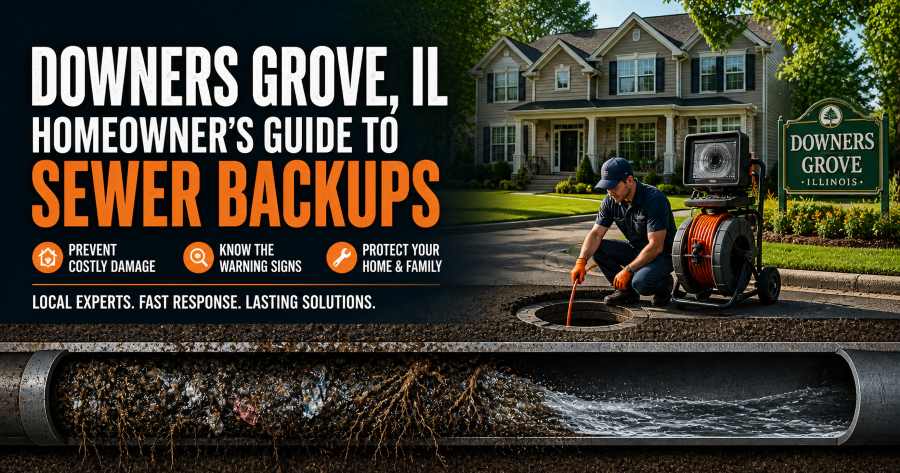 sewer backups downers grove illinois