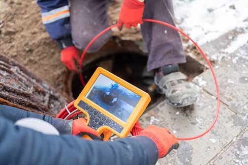 a sewer camera inspection in downers grove.