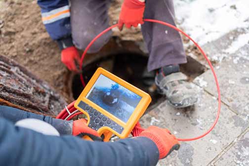 a professional commercial sewer camera inspection