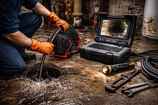 a sewer camera inspection in chicago