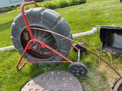 a sewer camera inspection in riverside illinois.