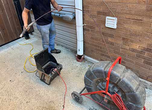 a sewer camera inspection in summit.