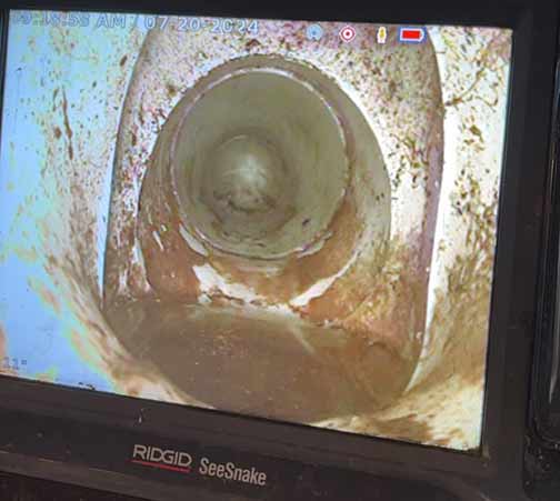 a sewer camera inspection for a business in chicago.